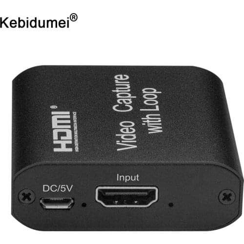 USB 2.0 4K Capture Card with Loop Output Grabber Phone 1080P For PS4 Game Recording Device For Youtube Live Streaming