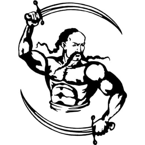 Kozak With Sabers Vinyl Decals Bumper stickers Waterproof Rear windshield Decor Cartoon Car Window Decoration L464