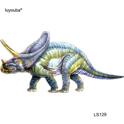 30pcs Dinosaur Triceratops Waterproof Temporary Tattoos Men Paleontology Fake Tattoo Danger Animals Tatoo Stickers Pesca