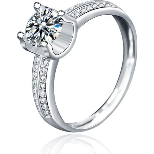 Jewlery Moissanite diamond women rings silver 925 wedding 1ct D color Small waist pinky ring Vintage rings Full Diamond Designer