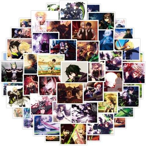10/52PCS Seraph of The End Sticker Cartoon Anime Graffiti Notebook Hand Account Material Decoration Sticker Toy Wholesale