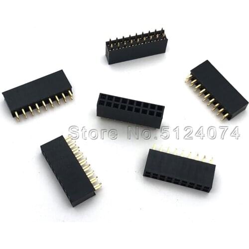 10pcs/lot Double row female Spacing 2.54mm 2x9pin double row seat 18P female connector 2*9P DIP