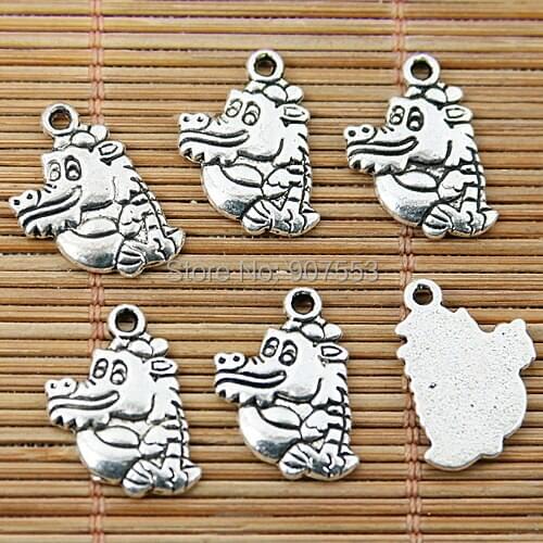 32pcs Tibetan silver lovely dragon charms EF1689