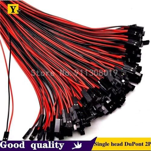 5PCS 60CM Single head Dupont Line Dupont connector plug with cable jumper wire 2.54MM PITCH 2 Pin Dupont Line