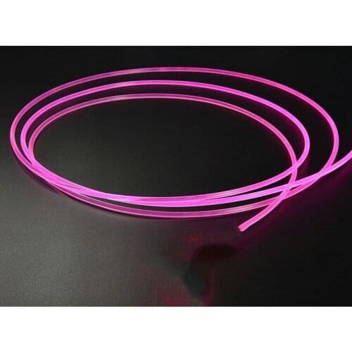 5M Side Glow Fiber Optical PMMA Cable F/Led light Engine Source Car Home DIY Hanging Curtain Atmosphere Light-2.0mm(Diameter)