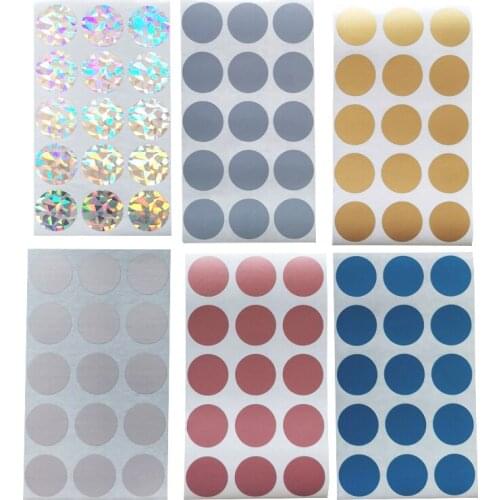 Free shipping 1000pcs Round Scratch-Off Stickers Rose Gold 1inch Labels for DIY Label hand made mini Party Game Label