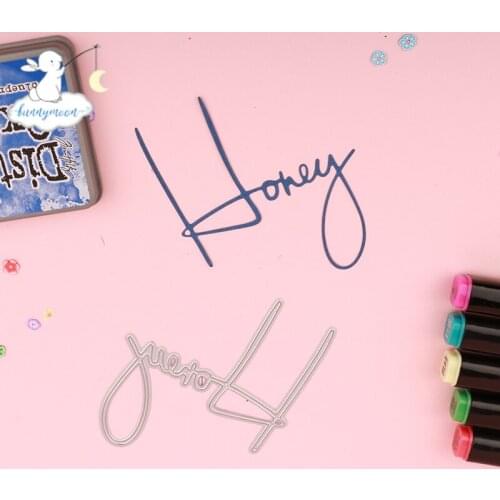 Bunnymoon Honey Metal Cutting Dies Stencils for Scrapbooking/photo Album stamps Decorative Embossing DIY Cards