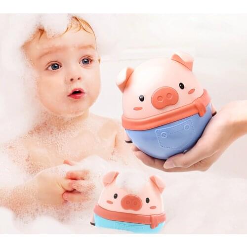 Baby Bath Toy Soft Tumbler Ring Bell Safety Swimming Tumbler Toys Shower Appease Toys Party Accessories for Kids Gift Juguetes