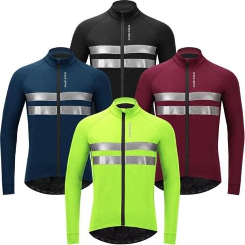 Mountain Cycling Jersey Riding Fleece Cold Warm Top Long Sleeve Cycling Jersey Cycling Wear Windproof Waterproof Cycling Jerseys