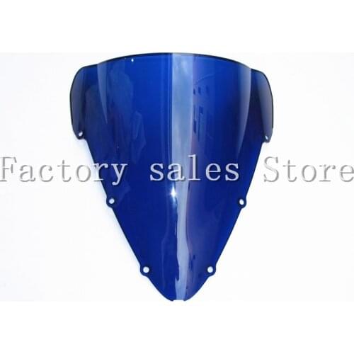 HotSale For Honda CBR 600 F4I CBR600 f4i 2001 2002 2003 2004 2005 2006 2007 blue Windshield WindScreen Double Bubble CBRF4I
