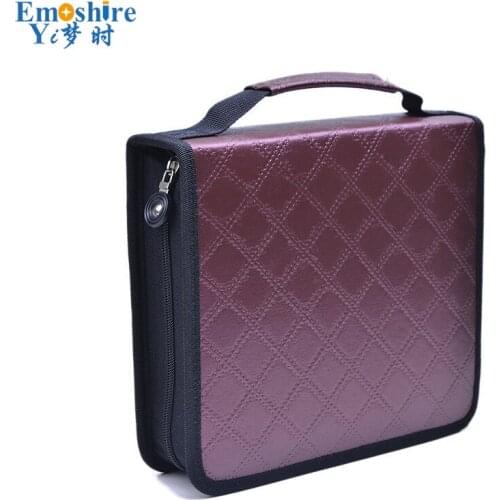 Hot Sale Large Capacity Simple Solid Color 120 Holes PU Pen Box Pencil Brush Pencil Bag for Stationery Writing Supplies B313