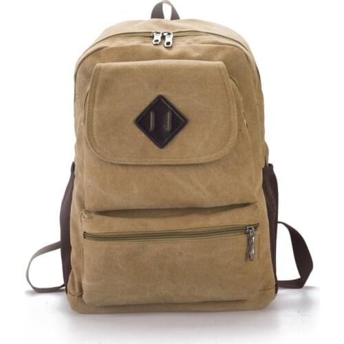 Classics Mens Canvas Backpack Unisex Large Vapacity Travel Backpack Wear-resisting Laptop Bag For Women Solid Couples Bag