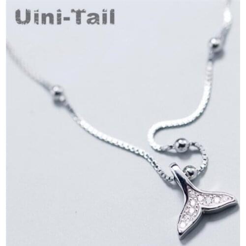 Uini-Tail 2018 hot 925 sterling silver cute romantic mermaid tail pendant necklace Korean fashion exquisite sweet jewelry GN822