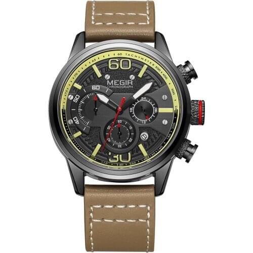 MEGIR 2019 Top Brand Luxury Mens Watch 30m Waterproof Date Clock Male Sports Watches Men Quartz Wrist Watch Relogio Masculino