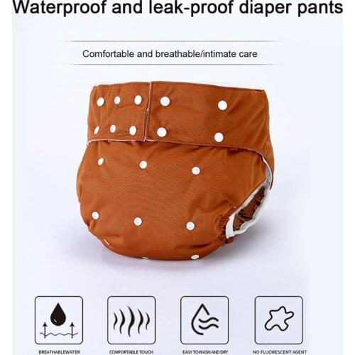 1PC Adult Washable Eco-friendly Cloth Diaper Ecological Adjustable Nappy Reusable Diaper for the Elderly With Incontinence