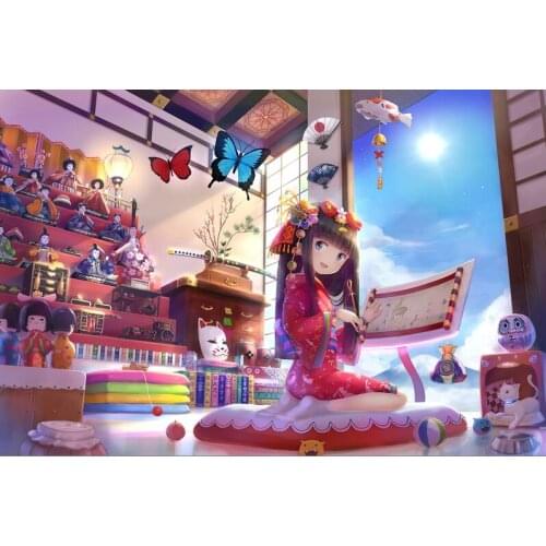 Folk doll The wooden puzzle 1000 pieces ersion jigsaw puzzle white card adult childrens educational toys