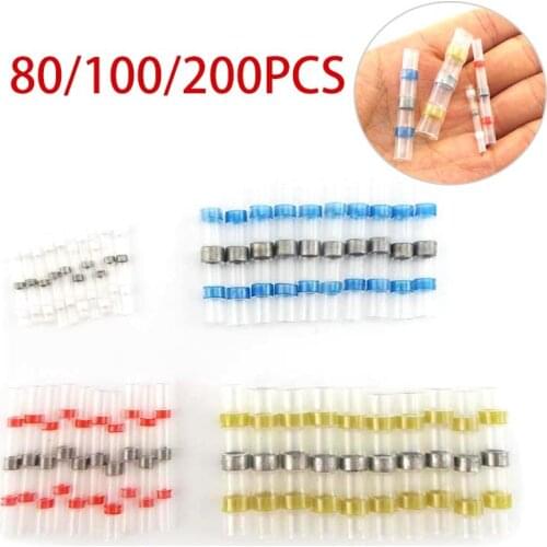 Wholesale Heat Shrink Butt Crimp Terminals wire Connector Waterproof Solder Seal Electrical Butt Wire Cable Splice Terminal Kit