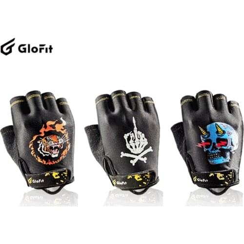 Glofit Half Finger Cycling Gloves Multi-Print Summer Breathable Fitness Gloves Mens Training Outer Sport Hand Protector