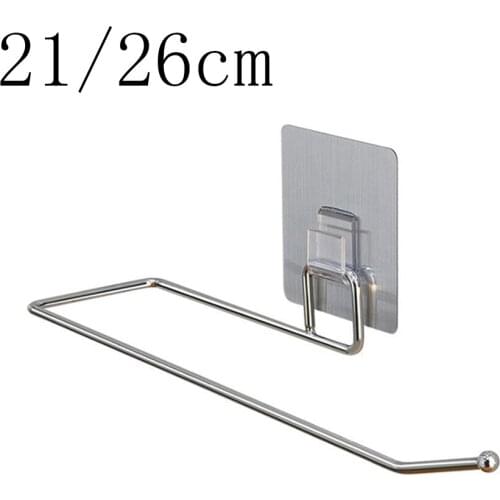 Practical Stainless Steel Household Kitchen Cloth Table Paper Plastic Bag Toilet Paper Storage And Cloth Hanging Rack JU0132