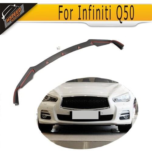 PU front bumper lip spoiler for infiniti Q50 2014 UP