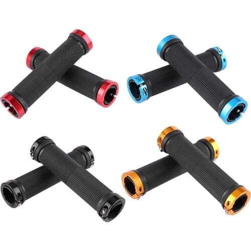 1pair Outdoor MTB Road Cycling Skid-Proof Grips Anti-Skid Plastic Bicycle aluminum alloy Handlebar Accessories Bicycle Grips