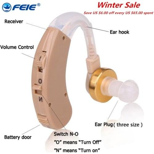 S-139 Wireless Hearing AIDS Behind The Ear Hearing Aid Kit BTE Sound Voice Amplifier Min Size Audiphone Deafness Hearing Headset