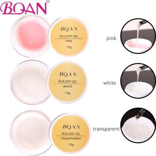 BQAN 15ml Quick Building UV Nail Gel Acrylic Builder Nail Extend UV Gel Nail Gel Polish Acrylic Gel Tips Manicure Tools