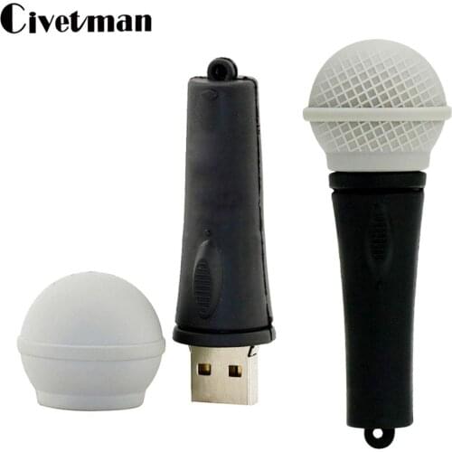 Microphone USB Flash Drive 64GB Memory Disk Mic Speaker Model 4GB 8GB 16GB 32GB USB Stick Thumb Pendrive 128GB Creative Gift