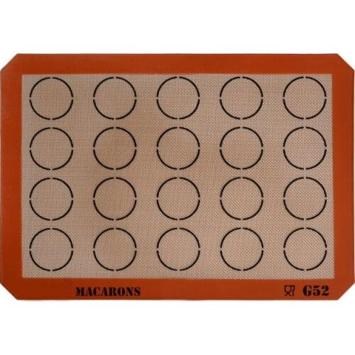 16.5x11.8inch macaron mat macaroon rug 20 circles indents silicone glassfiber Macaron Baking Sheet