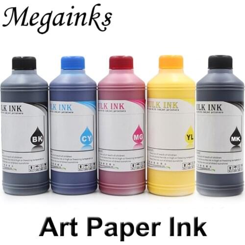 250ML 5 PCS Art Paper Pigment Ink for All Brand Flatbed Inkjet Printer DX4 DX5 DX6 DX7 Printhead for Roland for Mimaki for Mutoh