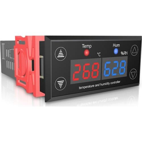 AC110V-220V 10A SHT2010 Touch Control Temperature Humidity Controller with SHT20 Temperature Humidity Sensor