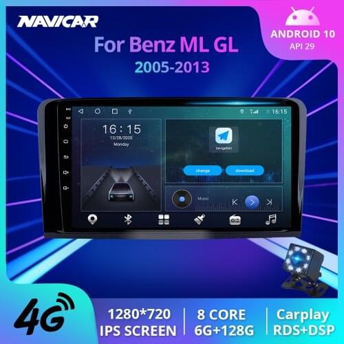2Din Android10 Car Radio For Mercedes Benz ML GL ML350 GL320 X164 2005-2013Stereo Receiver GPS Navigation Auto Radio Car Stereo