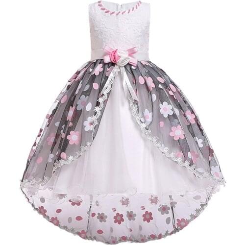 Kids Dresses for Girls Satin Lace Toddler Elegant Party Gown for Wedding Kids Girl Dress Princess Dress Ball Gown Tuxedo Costume