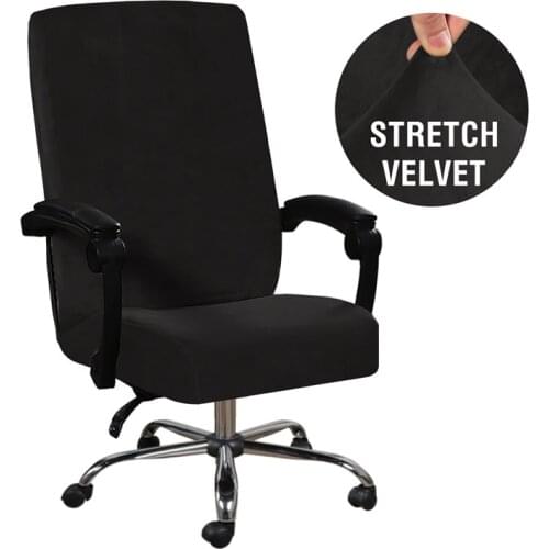 Stretch Velvet Gamer Chair Cover Jacquard Rotating Boss Computer Chair Slipcover for Office Bar Elastic Armchair Slipcover