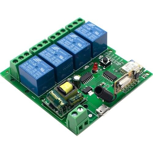 EweLink APP + RF WiFi Wireless Relay Module Single-way Inching Timing Switch Remote Control Voice Control for Google Home Alexa