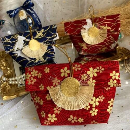 2pcs Wedding Candy Box Square Large Capacity Gorgeous Gift Bag Wedding Valentines Day Jewelry Ring Pendant Button Storage Pouch