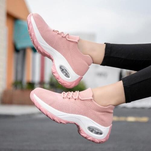 Sneakers women shoes 2021 fashion solid breathable mesh casual shoes woman lace-up female sneakers ladies shoes tenis feminino