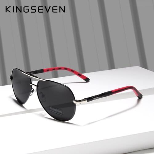 KINGSEVEN Aluminum Magnesium Mens Sunglasses Polarized Coating Mirror Fashion Glasses Male Eyewear Accessories For Men Oculos