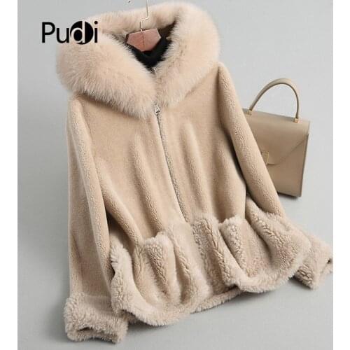 Aorice A18154 womens winter real wool over size parka warm jacket real fox fur girl coat lady Long jacket over size parka