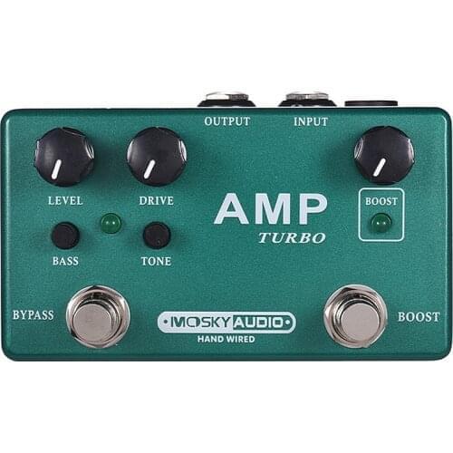 MOSKY AMP TURBO Guitar Pedal Effect Overdrive Accessories With Clean Booster Metal Shell Musical Instruments Pedal