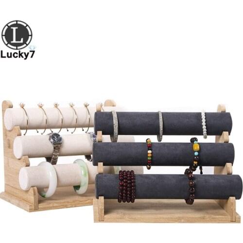 3-Tiers Jewelry Stand Rack Bracelet Necklace Watch Holder Display Rack Stand Display Earring Necklace Organizer Jewelry Display