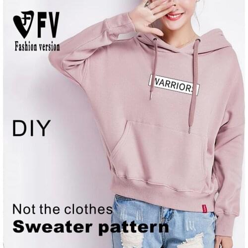 Sewing Figure Womens Fashion Casual Hooded Jacket Structure Drawing Short Sportswear 1:1 Clothes Pattern BWY-9