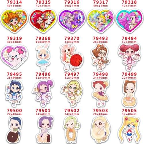 DIY Craft Supplies Sewing Accessories Cartoon Fairy Printed Planar Resins Mold 10 Pieces. PR-79314