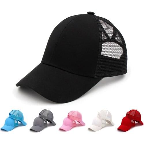 Adjustable Mens Caps Casual Plain Mesh Baseball Caps Snapback Hats For Men Women Hip Hop Trucker Cap Streetwear Dad Hat