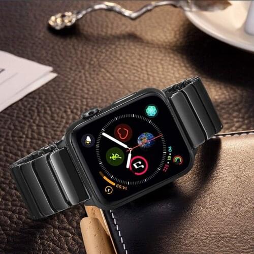Ceramics Band For Apple Watch SE Strap 40mm Series 6 44mm iWatch 5 4 Bracelet For Applewatch 3 42mm 38mm Watchbands Men Fashion