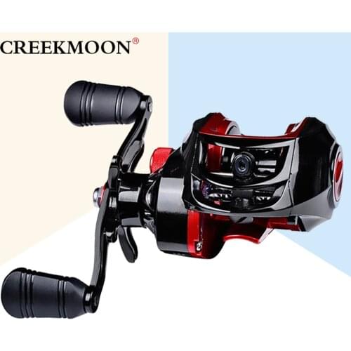 Fishing Baitcasting Reel All Metal Spool 18+1BB 10kg/22LB Max Drag Force Speed Ratio 7.2:1 Magnetic Metal Casting Fishing Reels