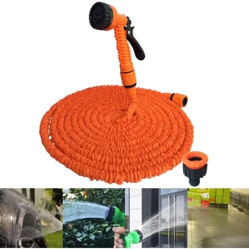 25FT-150FT Garden Hose Expandable Magic Flexible Water Hose Plastic Hoses Pipe with Spray Gun to Watering Car Wash Spray