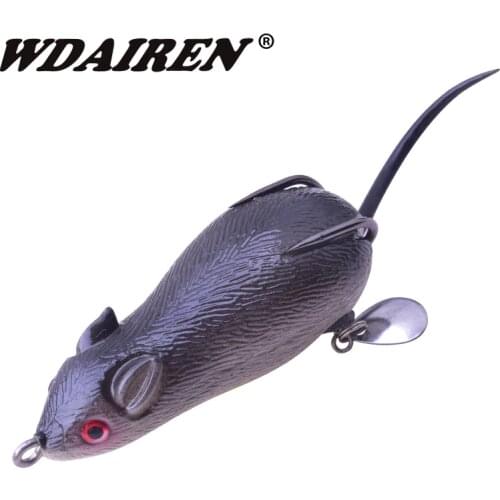 1Pcs silicone mouse Fishing Lure Artificial Bait 17g 70mm Topwater Lure Soft Baits Fishing Wobblers bass Frog Pesca Pike WD-454