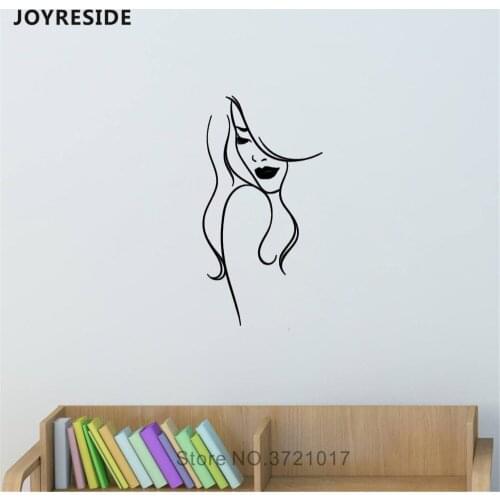JOYRESIDE Hairdess Beauty Woman Wall Decal Sexy Girl Wall Sticker Fashion Vinyl Decor Home Livingroom Decor Interior DesignA1085