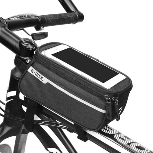 Bicycle Bike Bag Waterproof Cyling Mobile Phone Bag Front Fork Storage Bag Bicycle Panniers Frame Front Tube Bags Accessories